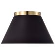 Dover 3-Light Small Flush Mount Black with Vintage Brass For Cheap