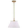 Dover 1-Light Medium Pendant White with Vintage Brass on Sale