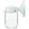 6-in Porch Wall White Mason Jar with Clear Glass Supply