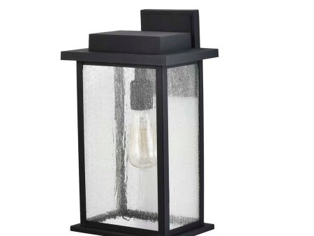 Sullivan Medium Wall Lantern Matte Black with Clear Seeded Glass Online Hot Sale