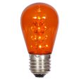 5Pk - Vickerman 1.3w 130v E26 S14 Amber LED Transparent Christmas Light Bulb Online Hot Sale