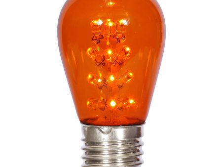 5Pk - Vickerman 1.3w 130v E26 S14 Amber LED Transparent Christmas Light Bulb Online Hot Sale