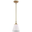 Dover 1-Light Small Pendant White with Vintage Brass on Sale