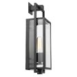 Exhibit Medium Wall Lantern Matte Black w  Clear Beveled Glass Online