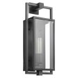 Exhibit Medium Wall Lantern Matte Black w  Clear Beveled Glass Online