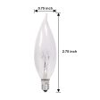 2Pk - Philips 7w 120v C7 CA5 Clear E12 Candelabra Mini Bent Tip Candle Light Bulb Online