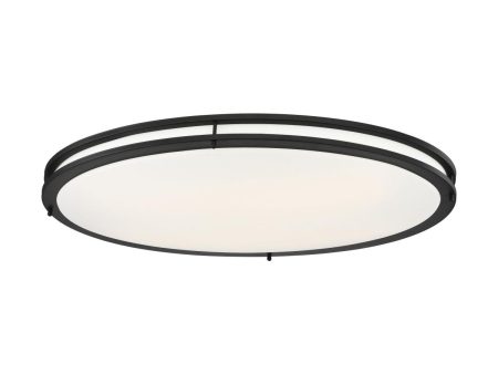 Nuvo Glamour LED 32-in Flush Mount Fixture Black Oval Shape CCT Selectable Online now