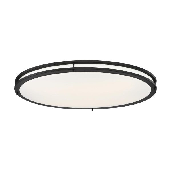 Nuvo Glamour LED 32-in Flush Mount Fixture Black Oval Shape CCT Selectable Online now