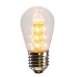 5Pk - Vickerman 1.3w 130v S14 LED Warm White Transparent Plastic Christmas Bulb on Sale