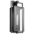 Exhibit Large Wall Lantern Matte Black w  Clear Beveled Glass Hot on Sale