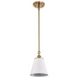 Dover 1-Light Small Pendant White with Vintage Brass on Sale