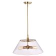 Dover 3-Light Large Pendant Vintage Brass with Clear Glass Online