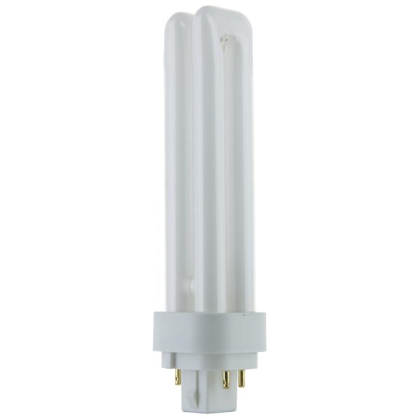 10Pk - SUNLITE 18w 6500K Daylight G24q-2 PLD 4-Pin Double U-Shaped Tube Lamp Online now