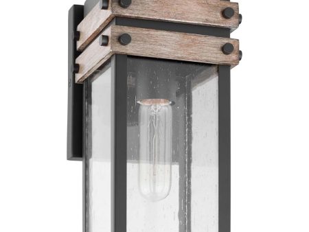 Homestead Small Wall Lantern Matte Black with Clear Seeded Glass Hot on Sale