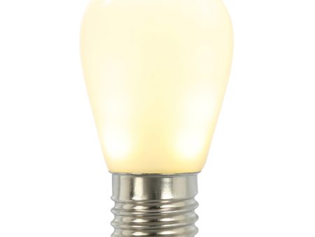 5Pk - Vickerman 1.3w 130v S14 LED White Ceramic E26 NK Base Christmas Light Bulb on Sale