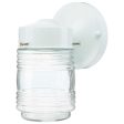 6-in Porch Wall White Mason Jar with Clear Glass Supply