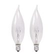 2Pk - Philips 7w 120v C7 CA5 Clear E12 Candelabra Mini Bent Tip Candle Light Bulb Online