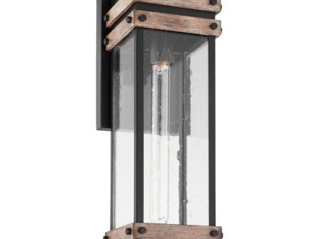 Homestead Large Wall Lantern Matte Black with Clear Seeded Glass Discount