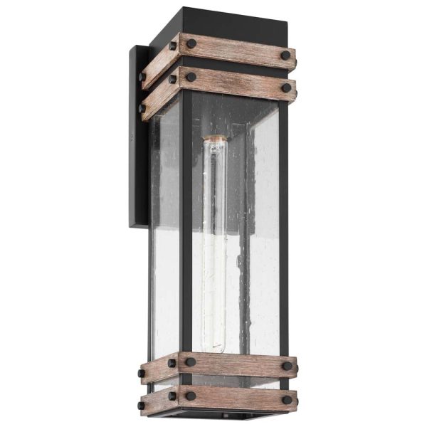 Homestead Large Wall Lantern Matte Black with Clear Seeded Glass Discount