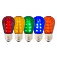 5Pk - Vickerman S14 LED E26 Base - Blue, Red, Green, White and Amber bulbs Online now