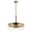 Intersection 3-Light Pendant Burnished Brass with Clear Glass For Discount