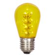 5Pk - Vickerman 1.3w 130v E26 S14 Yellow LED Transparent Christmas Light Bulb Hot on Sale