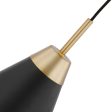 Tango 1-Light Small Pendant Matte Black with Burnished Brass Fashion