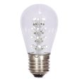 5Pk - Vickerman 1.3w 130v S14 Pure White LED Transparent Christmas Light Bulb Fashion