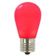 5Pk - Vickerman 1.3w 130v S14 LED Red Ceramic E26 NK Base Christmas Light Bulb Supply