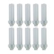 10Pk - SUNLITE 18w 6500K Daylight G24q-2 PLD 4-Pin Double U-Shaped Tube Lamp Online now