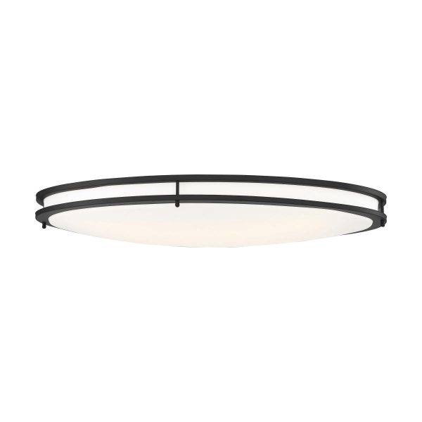 Nuvo Glamour LED 32-in Flush Mount Fixture Black Oval Shape CCT Selectable Online now