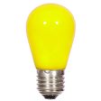 5Pk - Vickerman 1.3w 130v S14 LED Yellow Ceramic E26 Base Christmas Light Bulb Discount