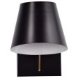 Baxter 1 Light Vanity Black with Burnished Brass For Discount