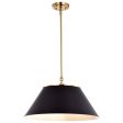 Dover 3-Light Large Pendant Black with Vintage Brass For Discount