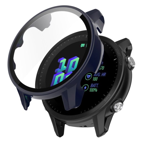 Garmin Forerunner 955 protective cover with tempered glass - Ink Blue Hot on Sale