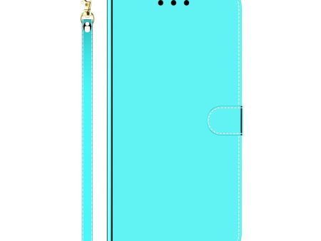 Mirror Samsung Galaxy S22 Ultra flip case - Cyan Discount