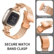 Fitbit Sense 2   Versa 4 rhinestone milanese stainless steel strap - Rose Gold Online