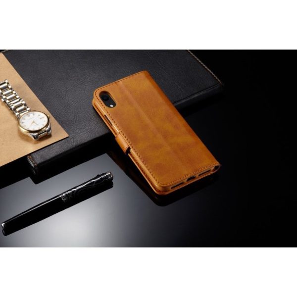 LC.IMEEKE iPhone Xr Flip Case - Brown Online Hot Sale