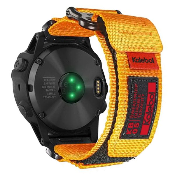 Garmin Tactix 7 AMOLED Edition   Tactix 7 Pro   QuickFit 26mm Watch Strap Nylon Sticker Wrist Band - Orange Supply