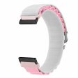 Fitbit Versa 4   Versa 3   Sense 2   Sense Watch Band Nylon Adjustable Wrist Strap - White+Pink For Cheap