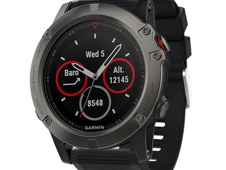 Garmin Fenix 5X Plus silicone watchband - Black For Cheap