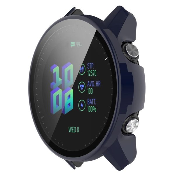 Garmin Forerunner 955 protective cover with tempered glass - Ink Blue Hot on Sale