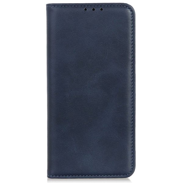 Wallet-style genuine leather flipcase for OnePlus 10 Pro - Blue Online now