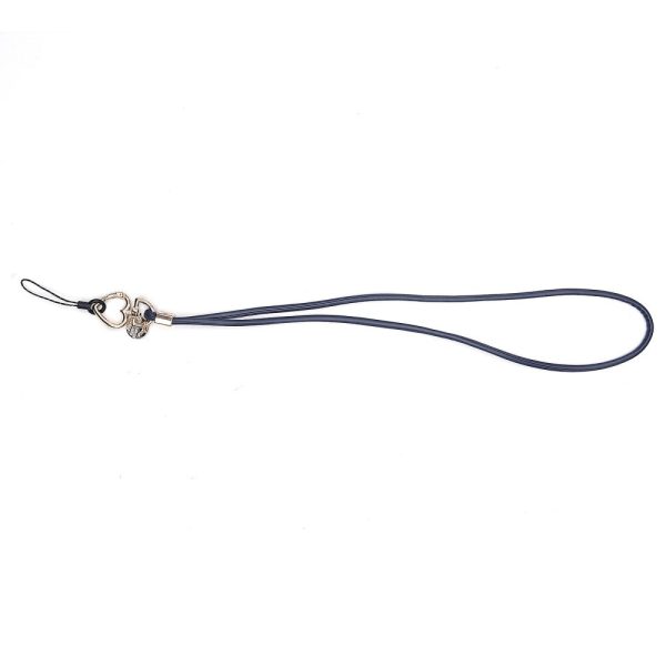 Leather phone lanyard pendant style strap - Dark Blue Online Hot Sale