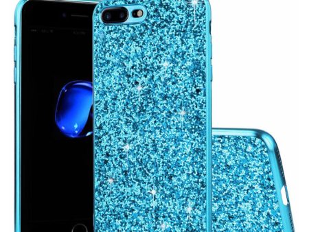 Glitter iPhone SE 2020 case - Blue Online