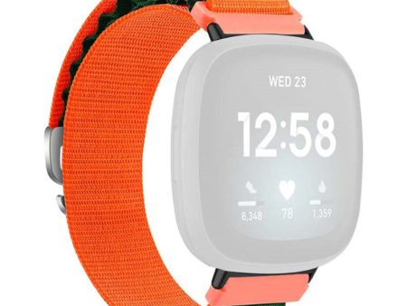 Fitbit Versa 4   Versa 3   Sense 2   Sense Watch Band Nylon Adjustable Wrist Strap - Orange+Green Online