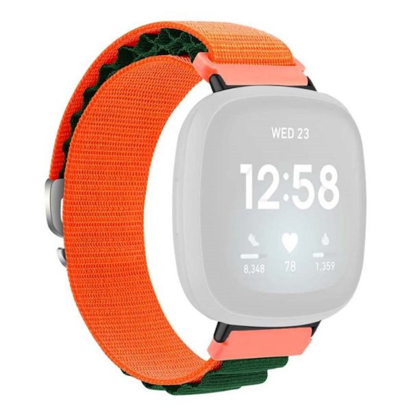 Fitbit Versa 4   Versa 3   Sense 2   Sense Watch Band Nylon Adjustable Wrist Strap - Orange+Green Online