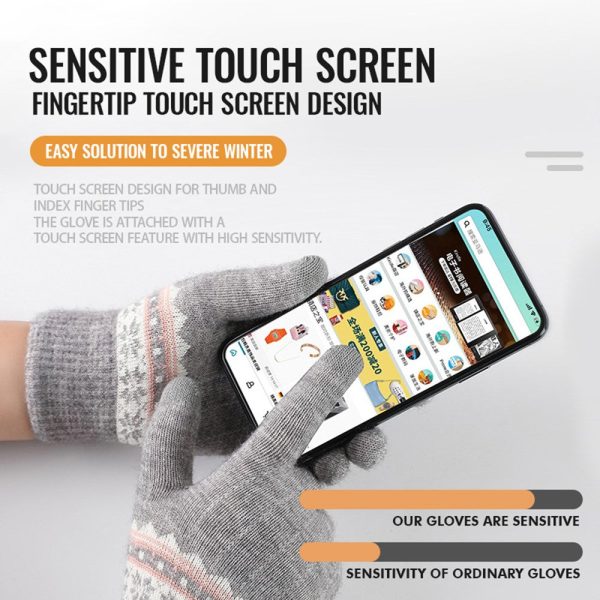 B8822 Winter Touch Screen Gloves - Grey Online Sale