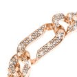 Fitbit Luxe rhinestone décor zinc metal strap - Rose Gold on Sale