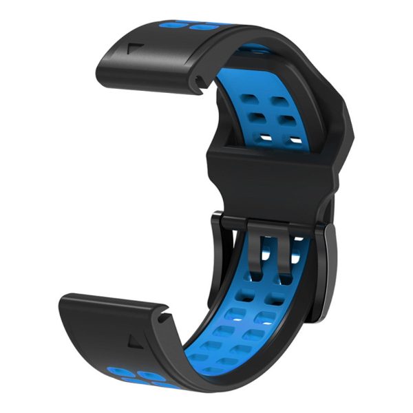 Garmin Fenix 7   6   5 silicone watch strap - Black   Blue Online now